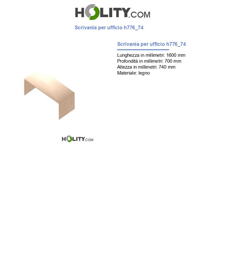 Scrivania per ufficio h776_74