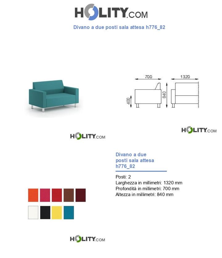 Divano a due posti sala attesa h776_82