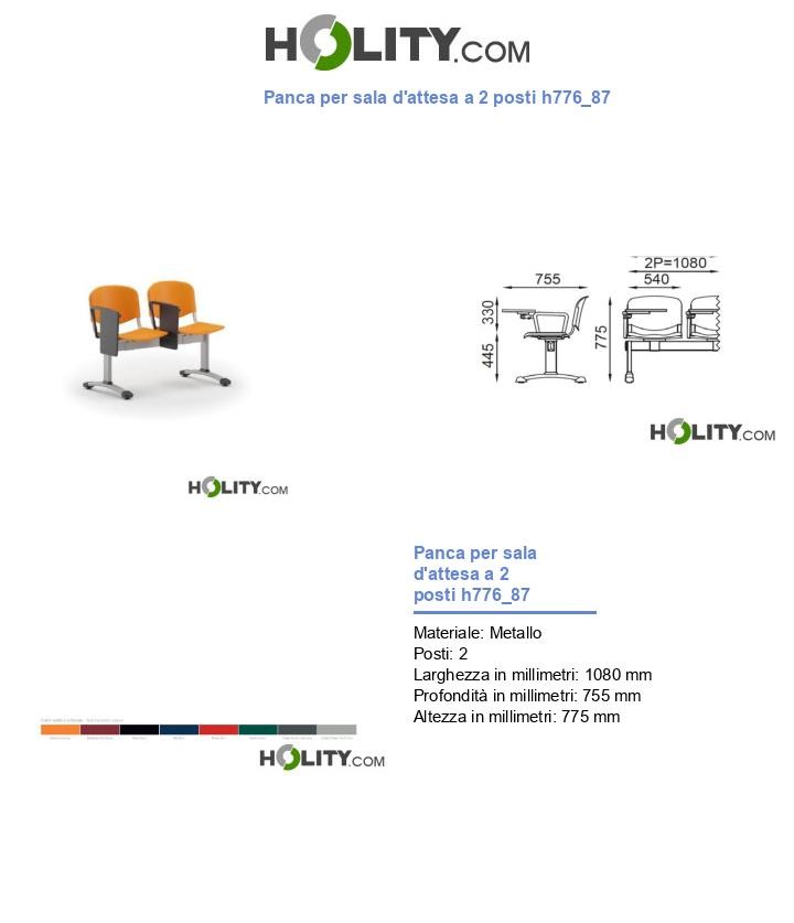 Panca per sala d'attesa a 2 posti h776_87