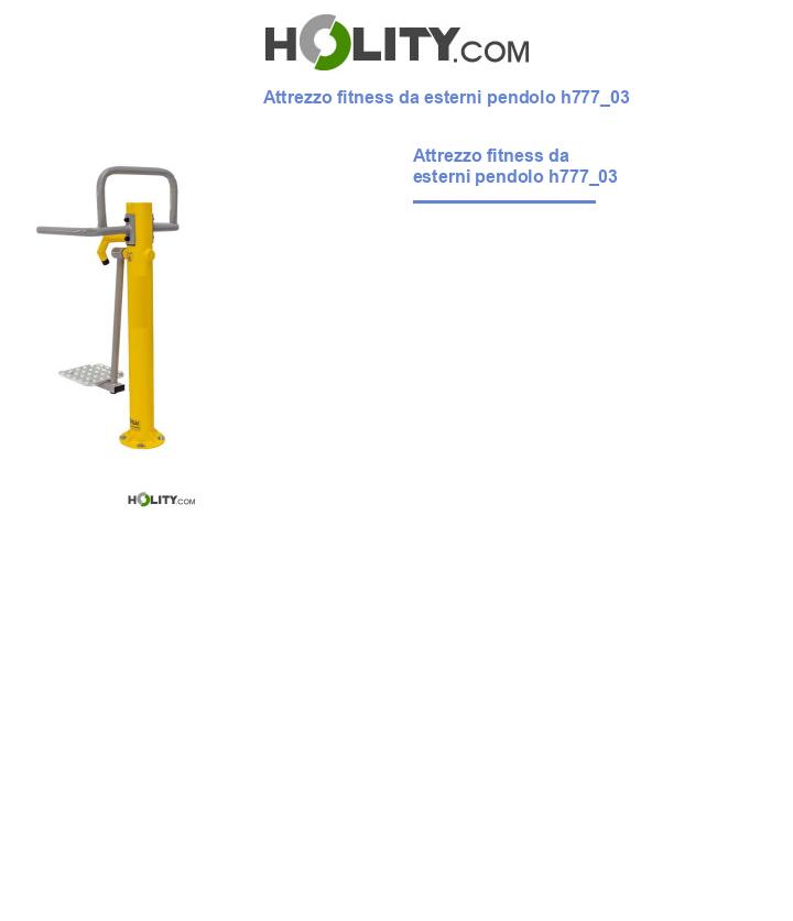 Attrezzo fitness da esterni pendolo h777_03