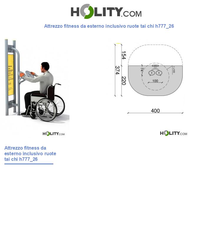 Attrezzo fitness da esterno inclusivo ruote tai chi h777_26