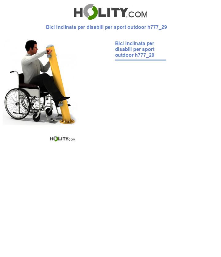 Bici inclinata per disabili per sport outdoor h777_29