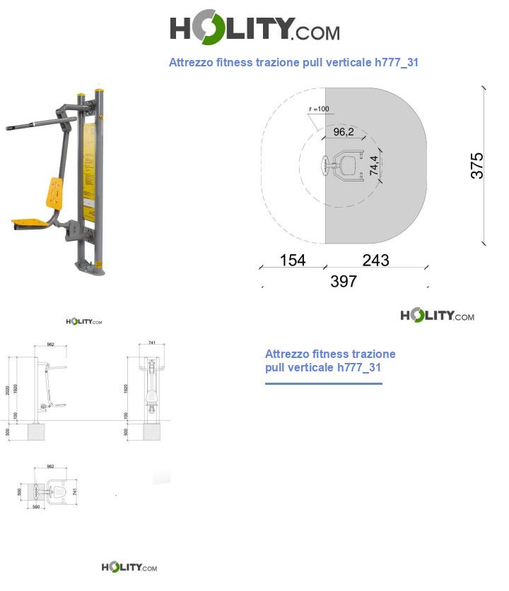 Attrezzo fitness trazione pull verticale h777_31