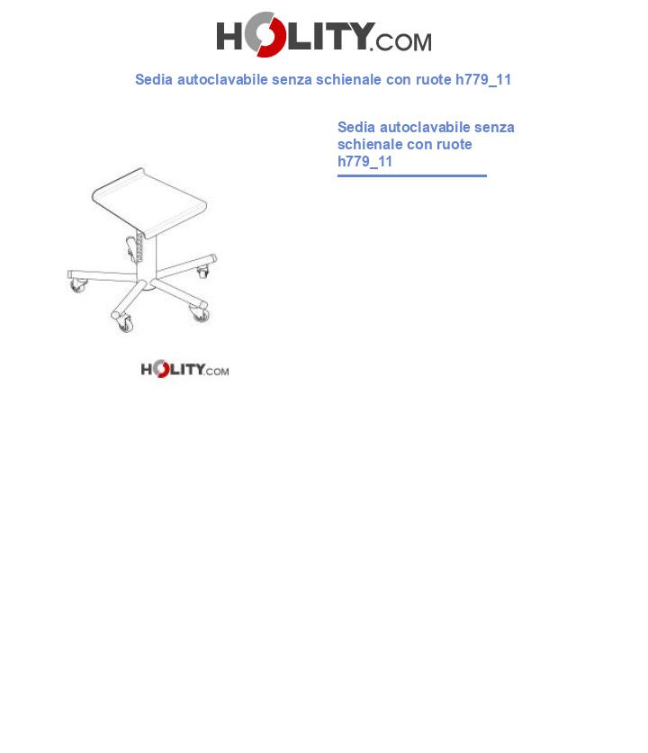 Sedia autoclavabile senza schienale con ruote h779_11