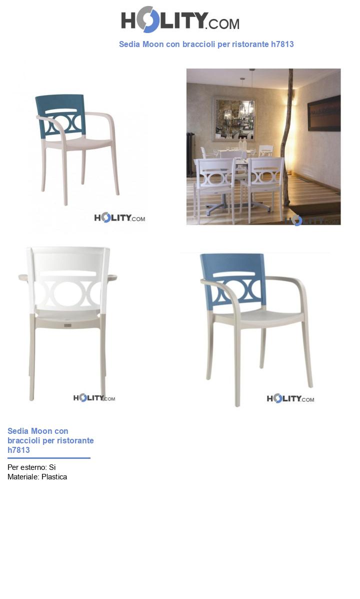 Sedia Moon con braccioli per ristorante h7813