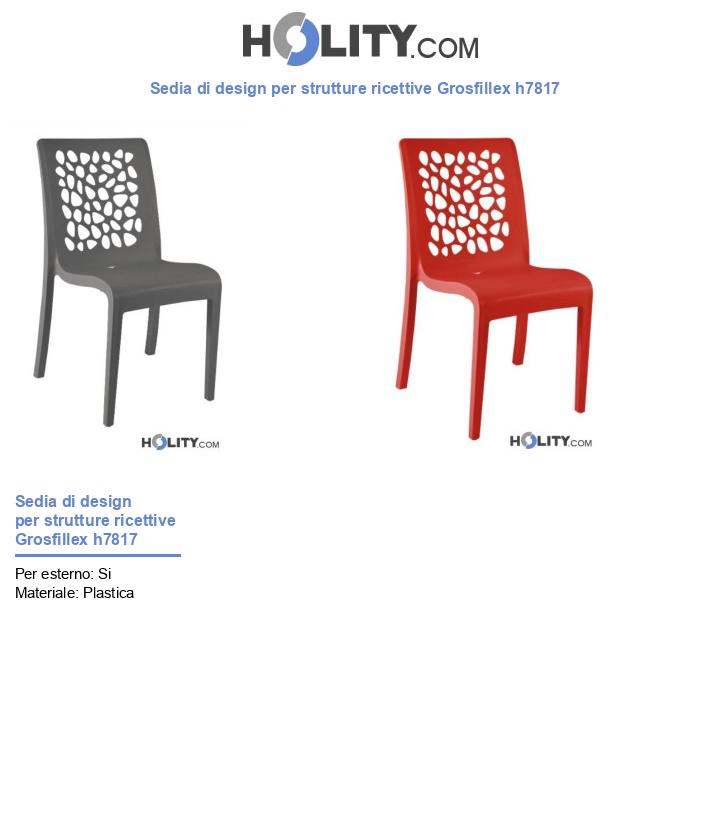 Sedia di design per strutture ricettive Grosfillex h7817