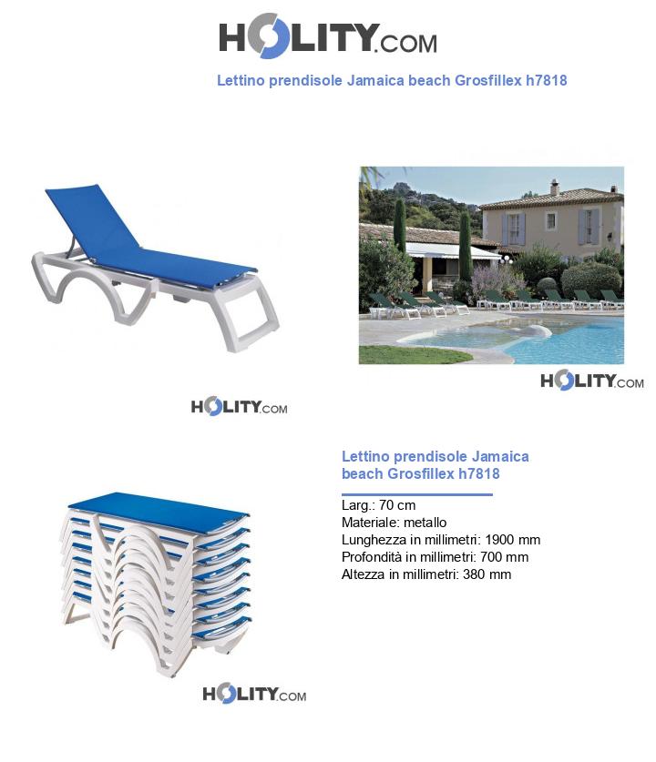 Lettino prendisole Jamaica beach Grosfillex h7818