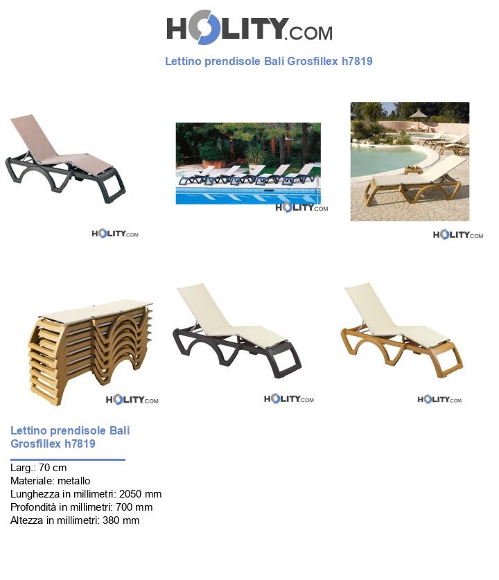 Lettino prendisole Bali Grosfillex h7819