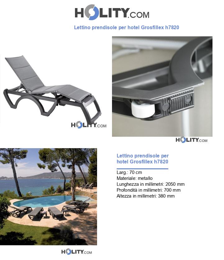 Lettino prendisole per hotel Grosfillex h7820