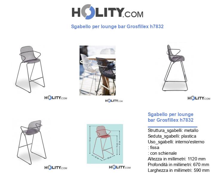 Sgabello per lounge bar Grosfillex h7832