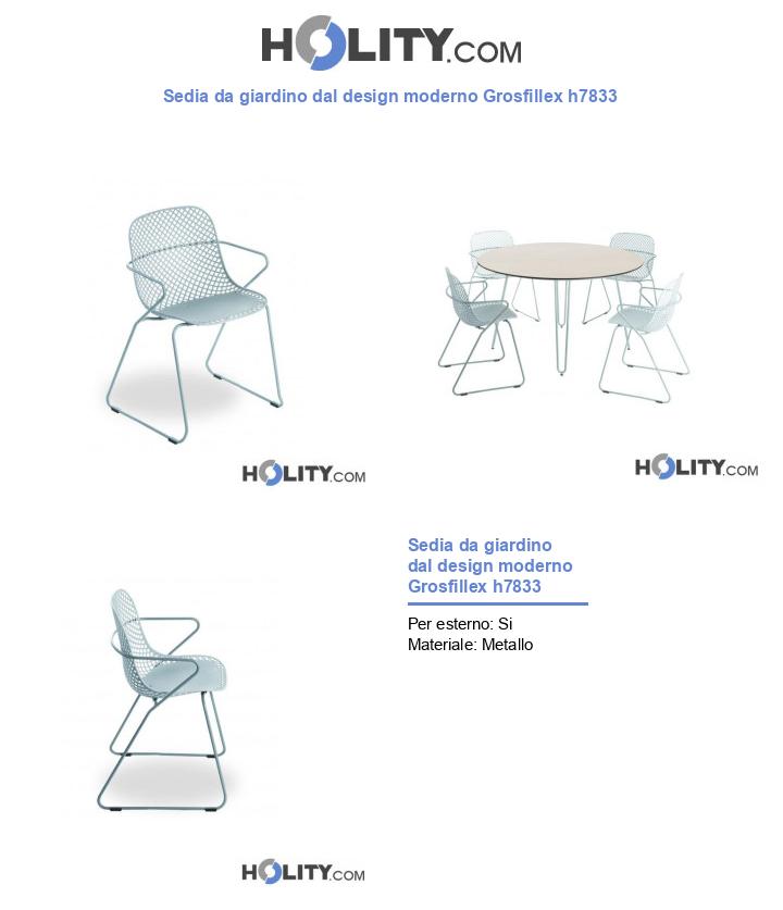 Sedia da giardino dal design moderno Grosfillex h7833