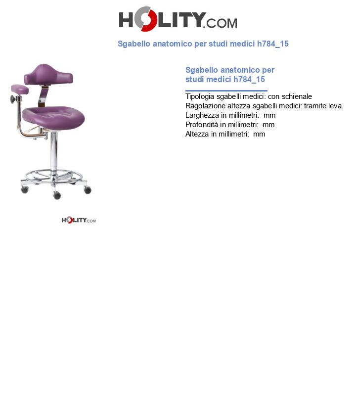 Sgabello anatomico per studi medici h784_15