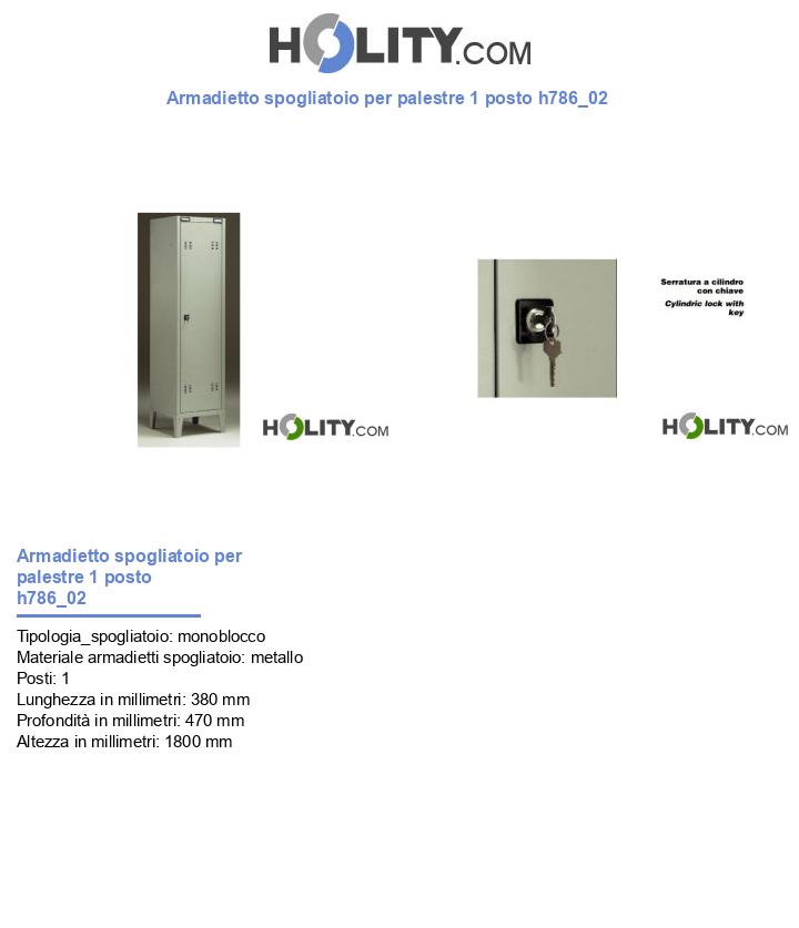 Armadietto spogliatoio per palestre 1 posto h786_02
