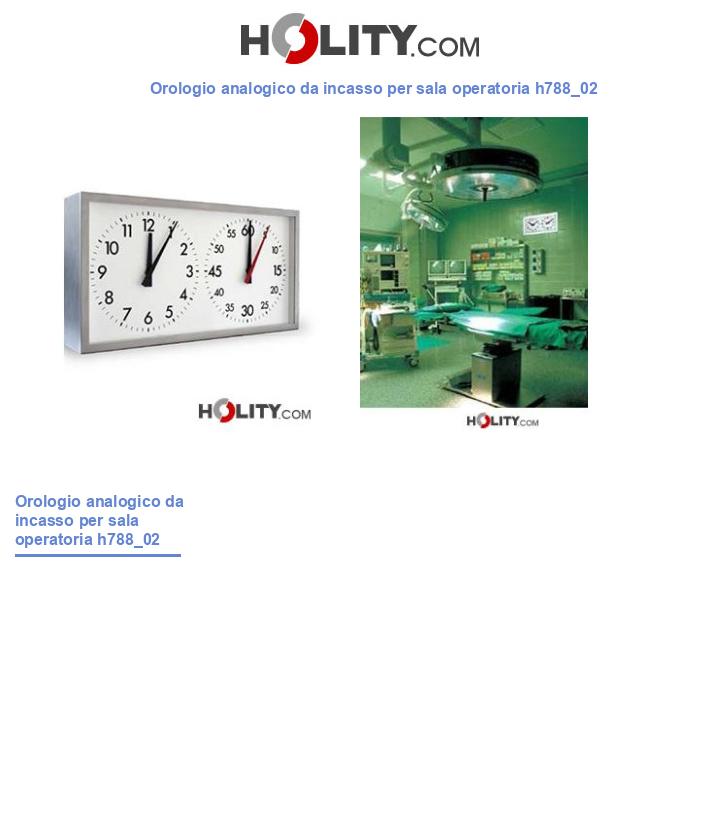 Orologio analogico da incasso per sala operatoria h788_02