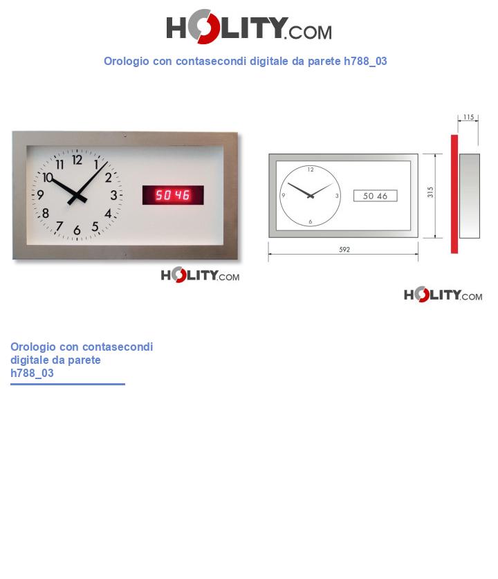 Orologio con contasecondi digitale da parete h788_03