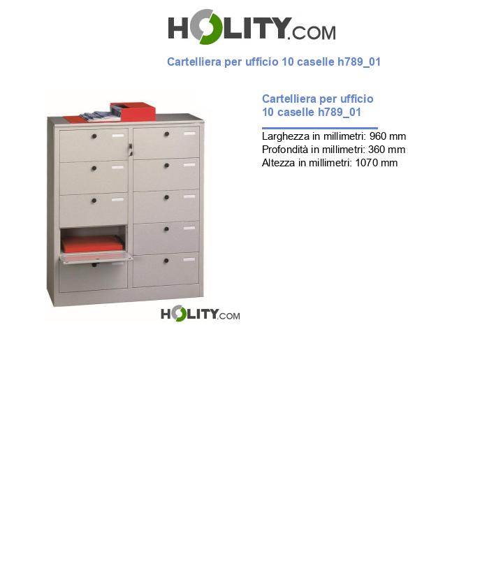 Cartelliera per ufficio 10 caselle h789_01