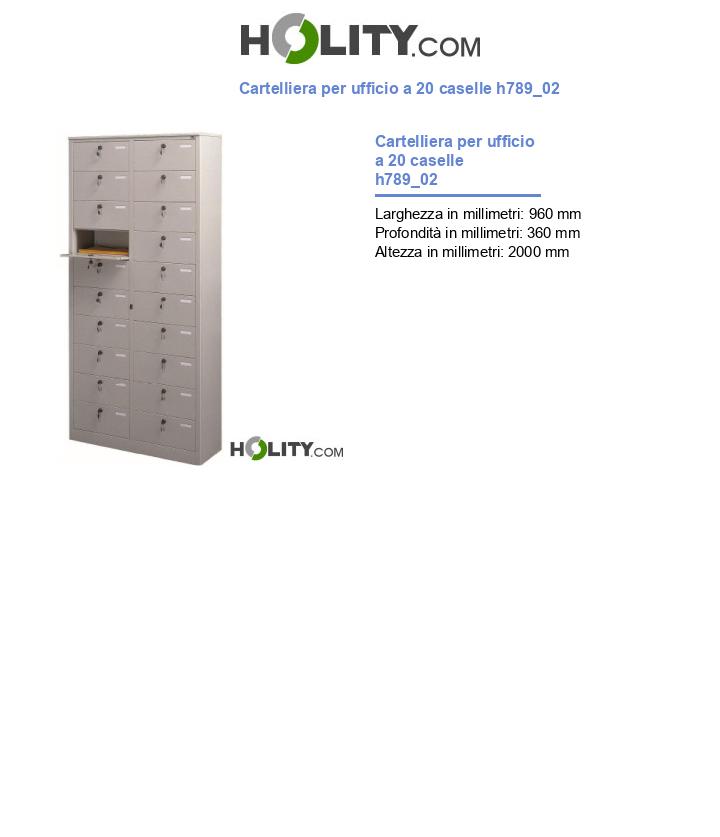 Cartelliera per ufficio a 20 caselle h789_02