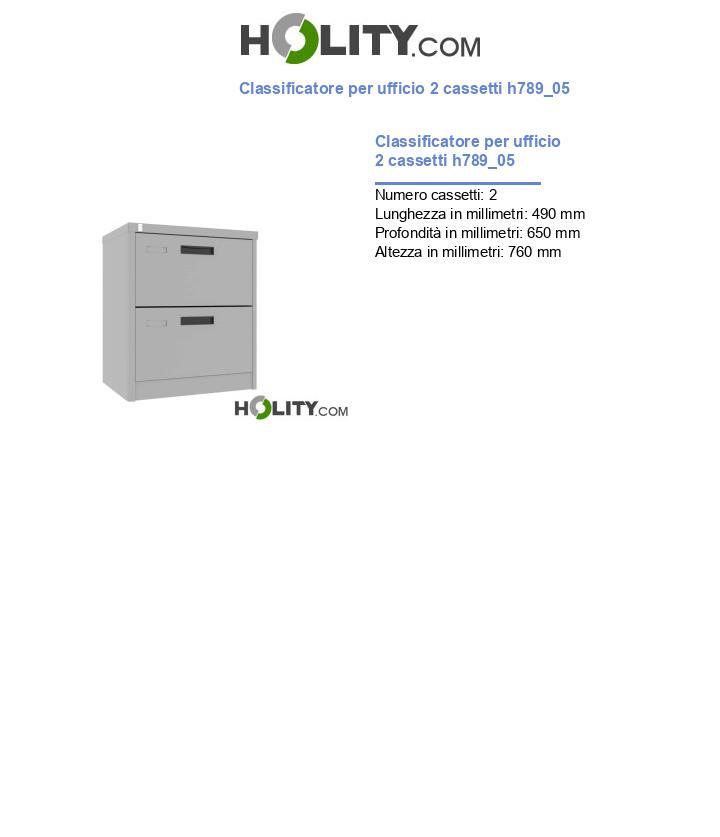 Classificatore per ufficio 2 cassetti h789_05
