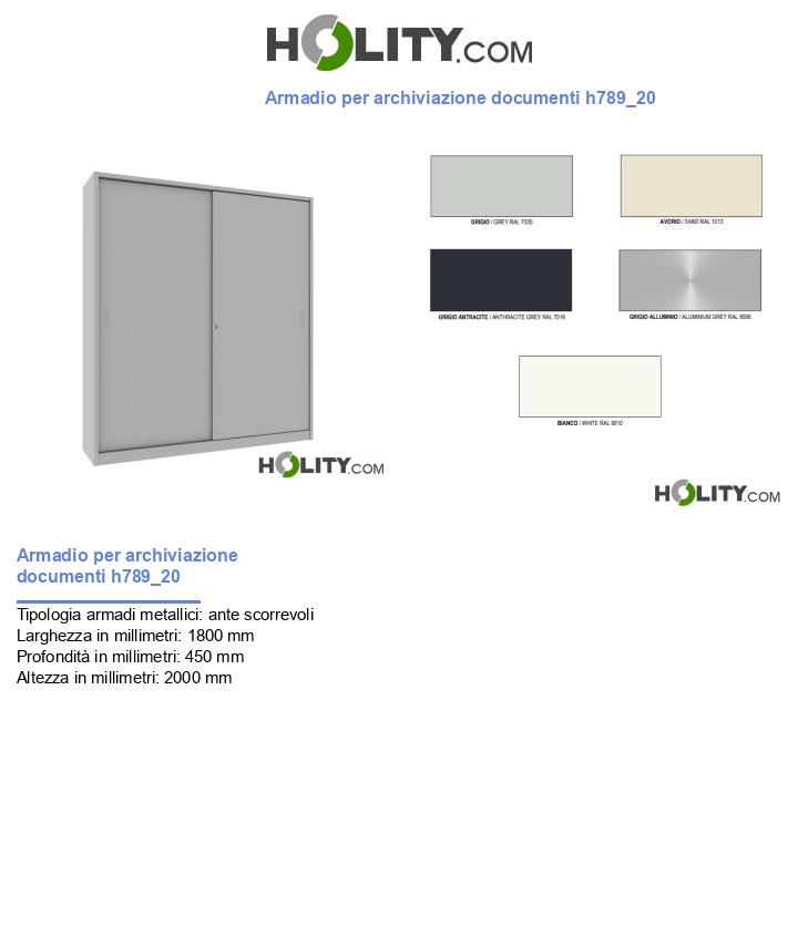 Armadio per archiviazione documenti h789_20