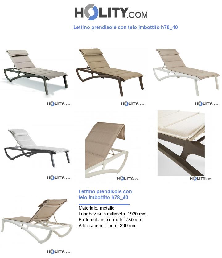 Lettino prendisole con telo imbottito h78_40