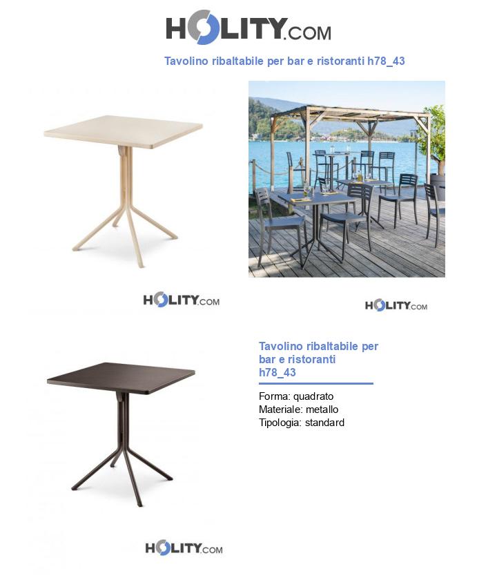 Tavolino ribaltabile per bar e ristoranti h78_43