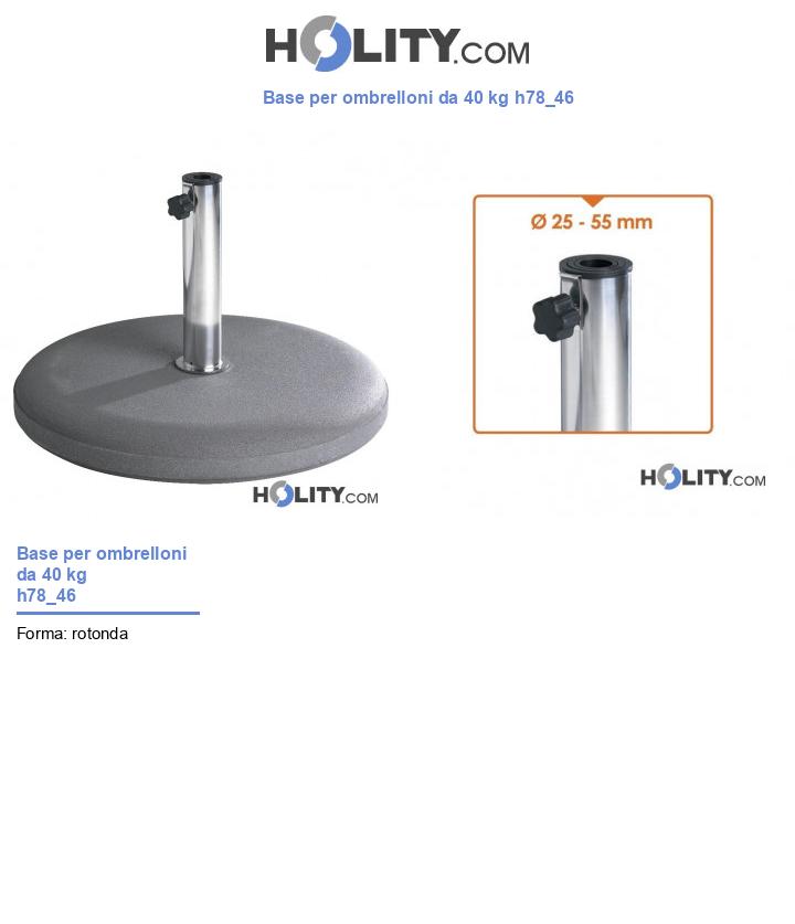 Base per ombrelloni da 40 kg h78_46