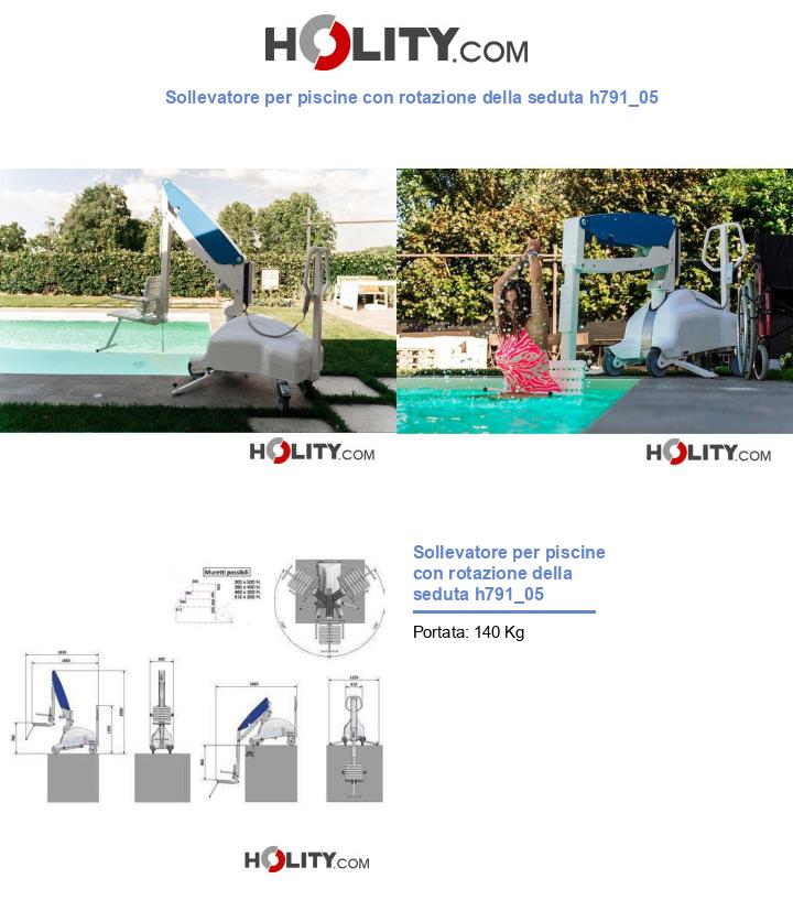 Sollevatore per piscine con rotazione della seduta h791_05