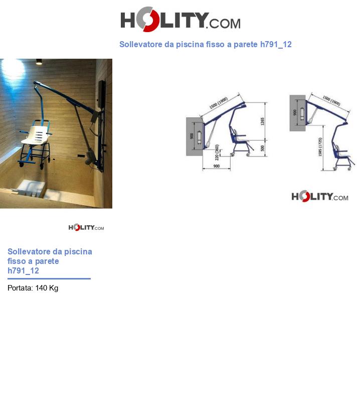 Sollevatore da piscina fisso a parete h791_12
