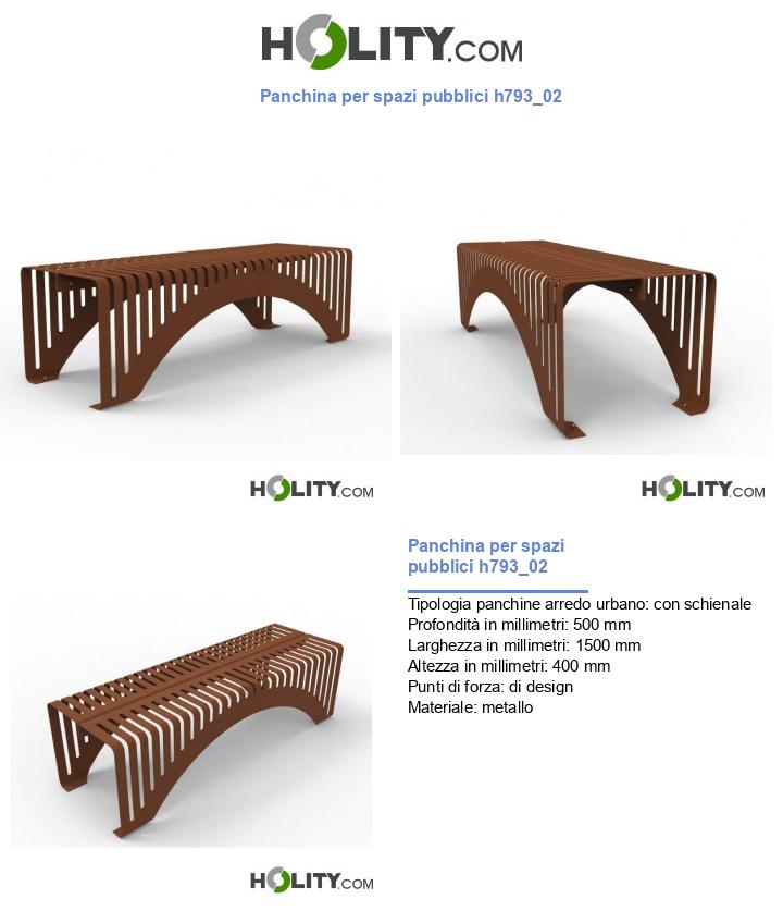 Panchina per spazi pubblici h793_02