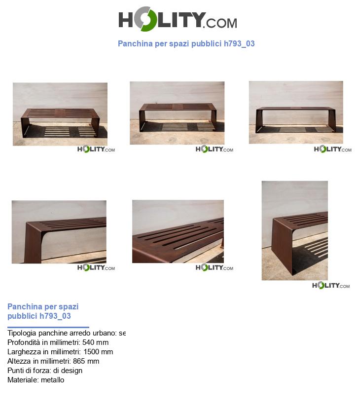 Panchina per spazi pubblici h793_03