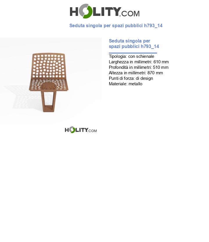Seduta singola per spazi pubblici h793_14