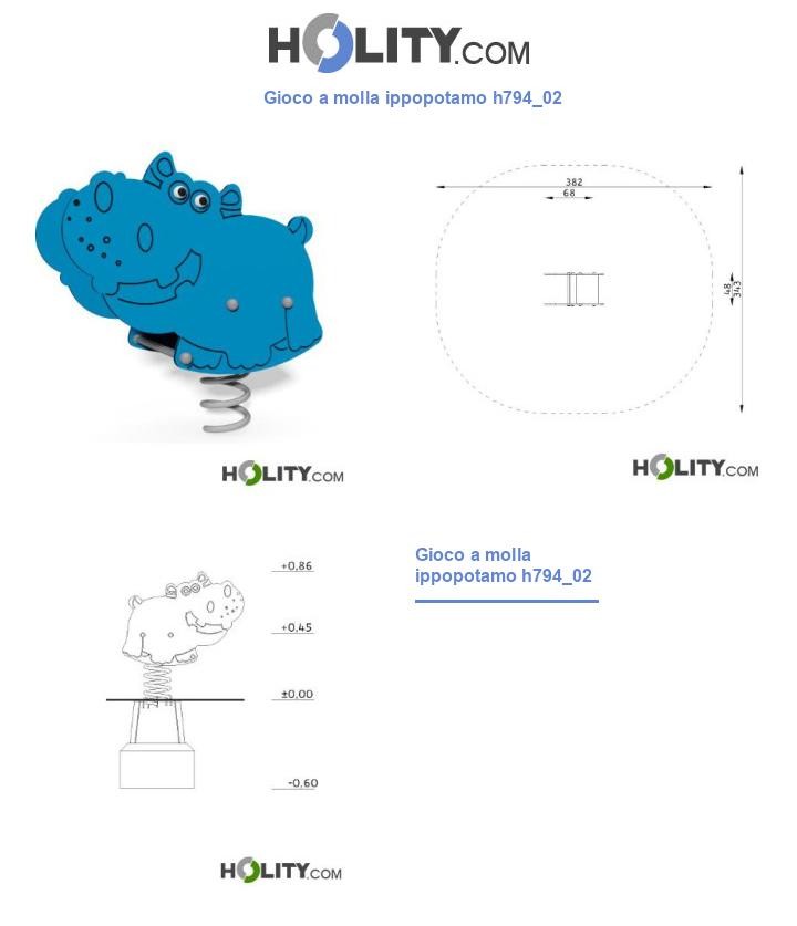 Gioco a molla ippopotamo h794_02