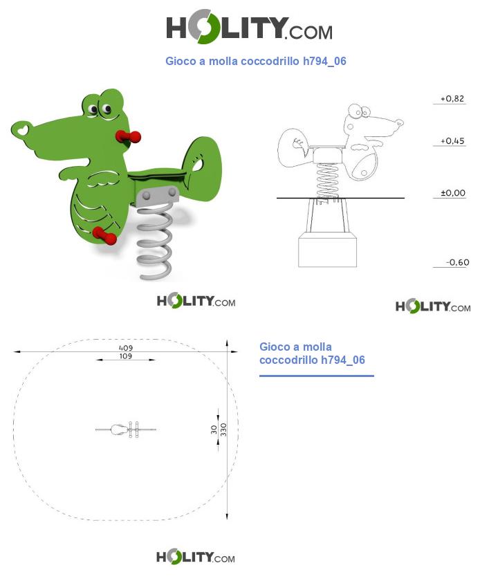 Gioco a molla coccodrillo h794_06