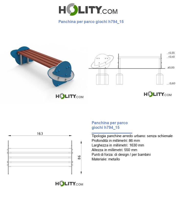 Panchina per parco giochi h794_15