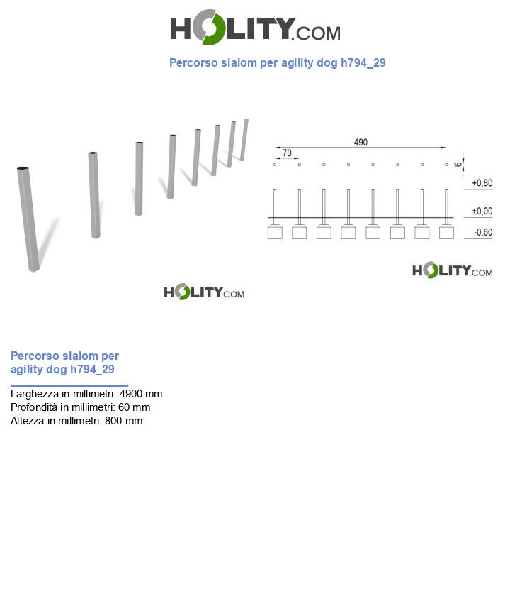 Percorso slalom per agility dog h794_29