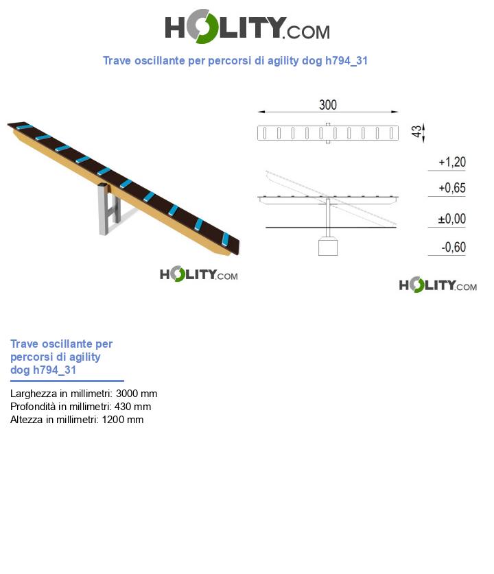 Trave oscillante per percorsi di agility dog h794_31