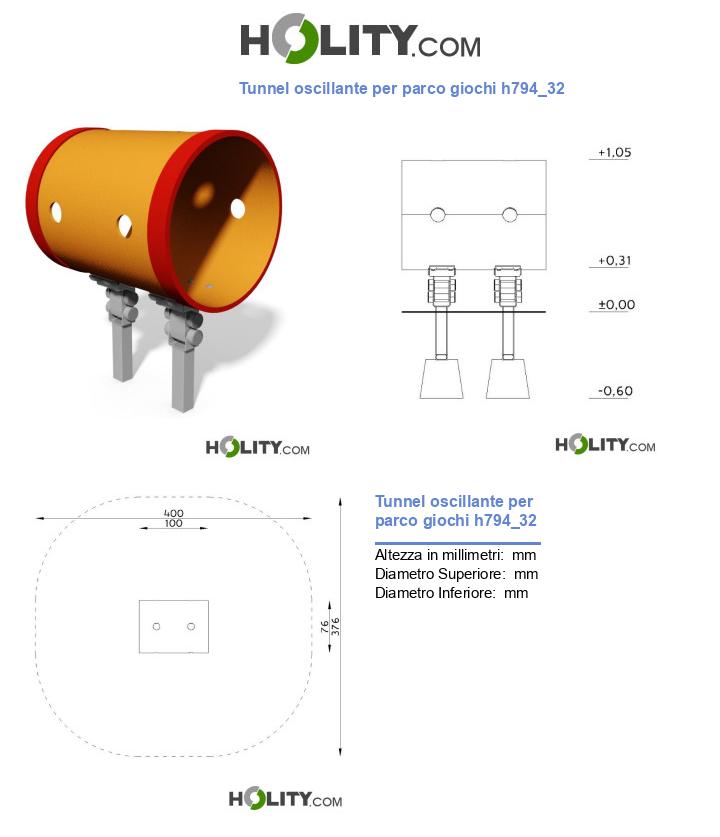 Tunnel oscillante per parco giochi h794_32
