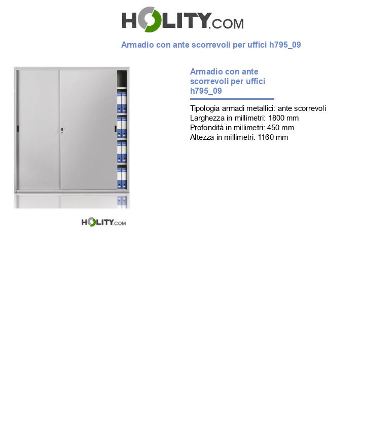Armadio con ante scorrevoli per uffici h795_09