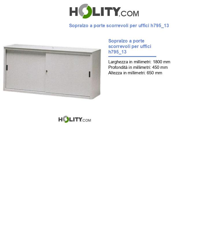 Sopralzo a porte scorrevoli per uffici h795_13