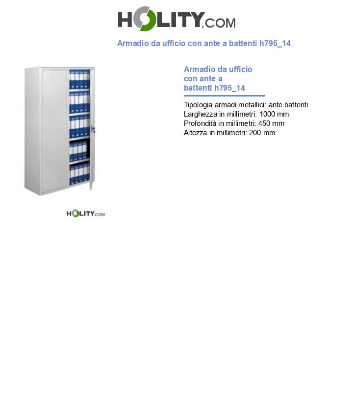 Armadio da ufficio con ante a battenti h795_14