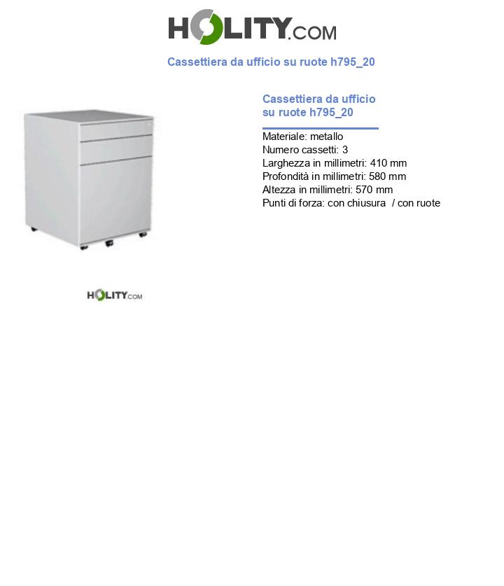 Cassettiera da ufficio su ruote h795_20
