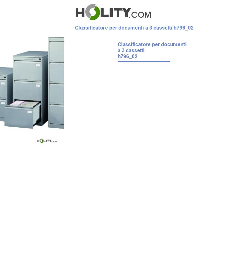 Classificatore per documenti a 3 cassetti h796_02