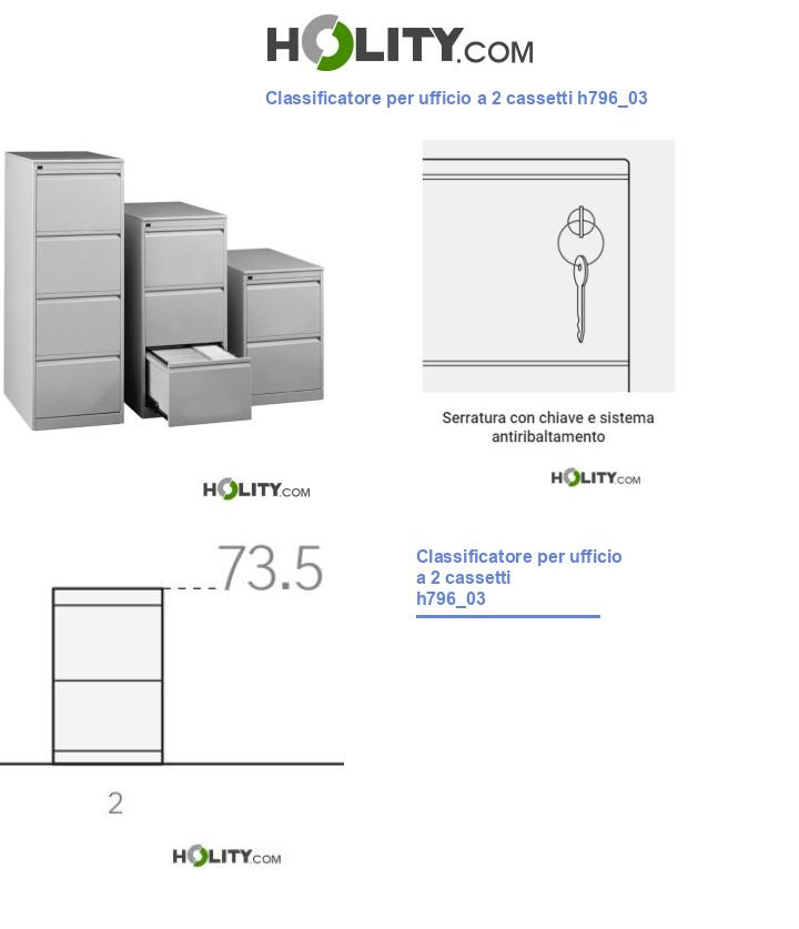 Classificatore per ufficio a 2 cassetti h796_03