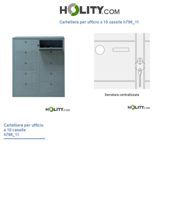 Cartelliera per ufficio a 10 caselle h796_11