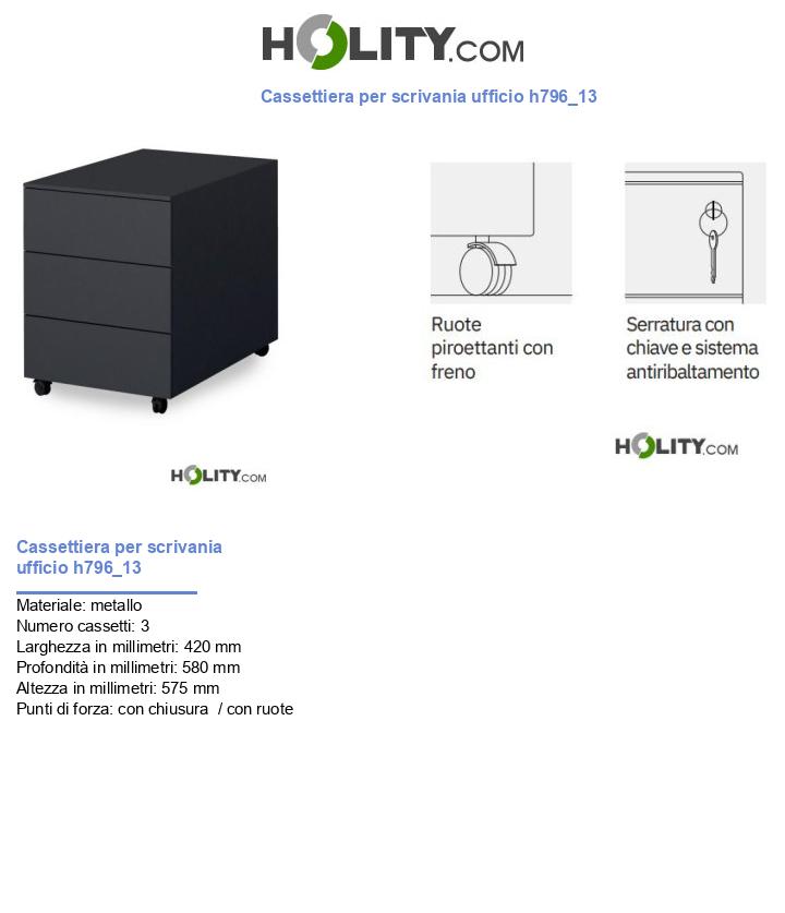 Cassettiera per scrivania ufficio h796_13