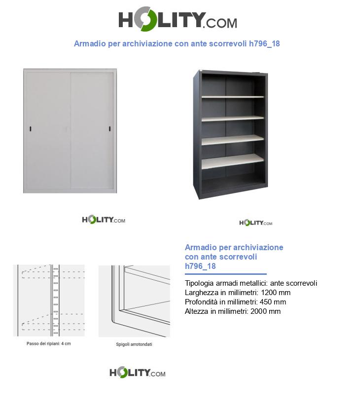 Armadio per archiviazione con ante scorrevoli h796_18