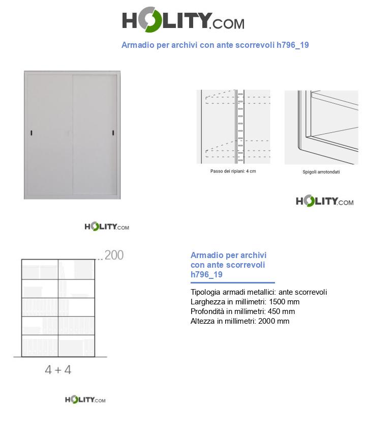 Armadio per archivi con ante scorrevoli h796_19