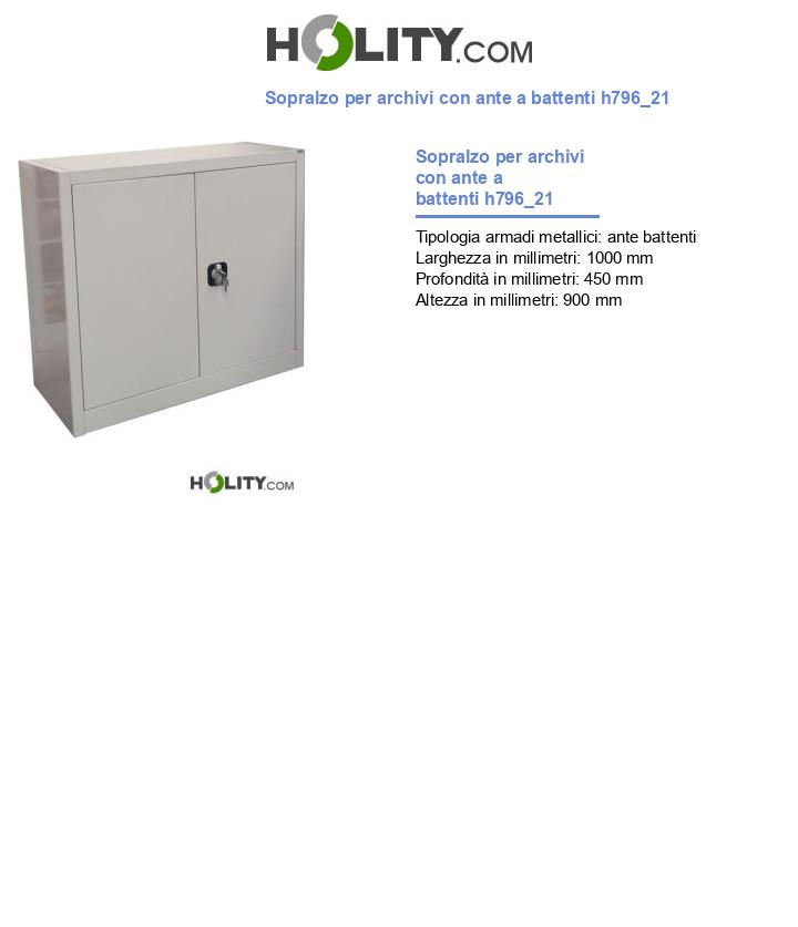 Sopralzo per archivi con ante a battenti h796_21