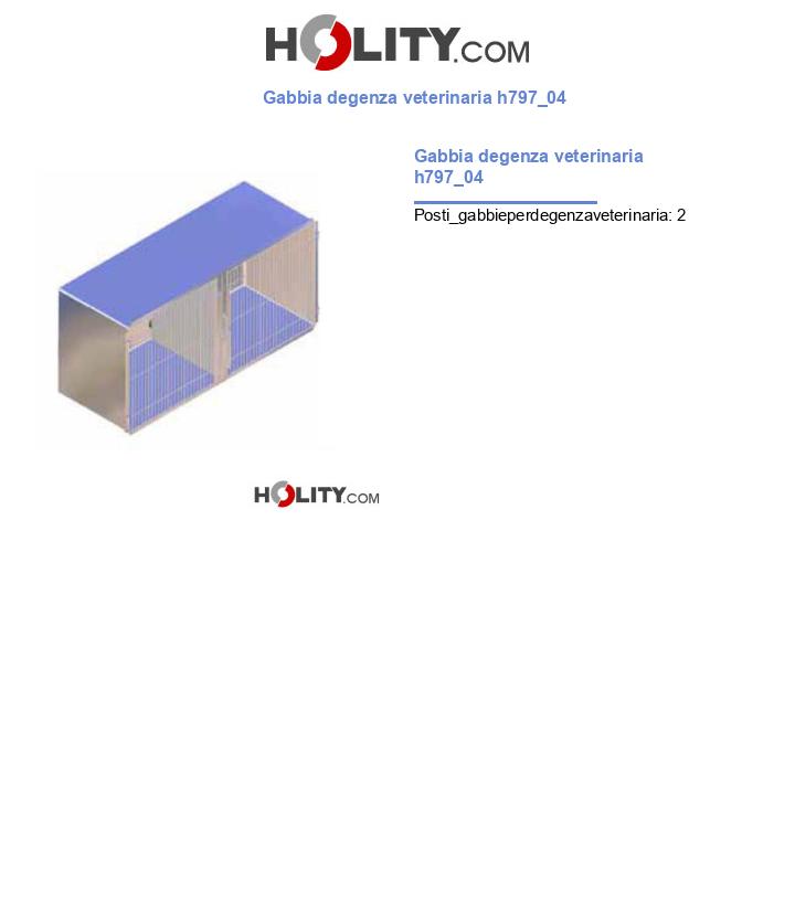 Gabbia degenza veterinaria h797_04