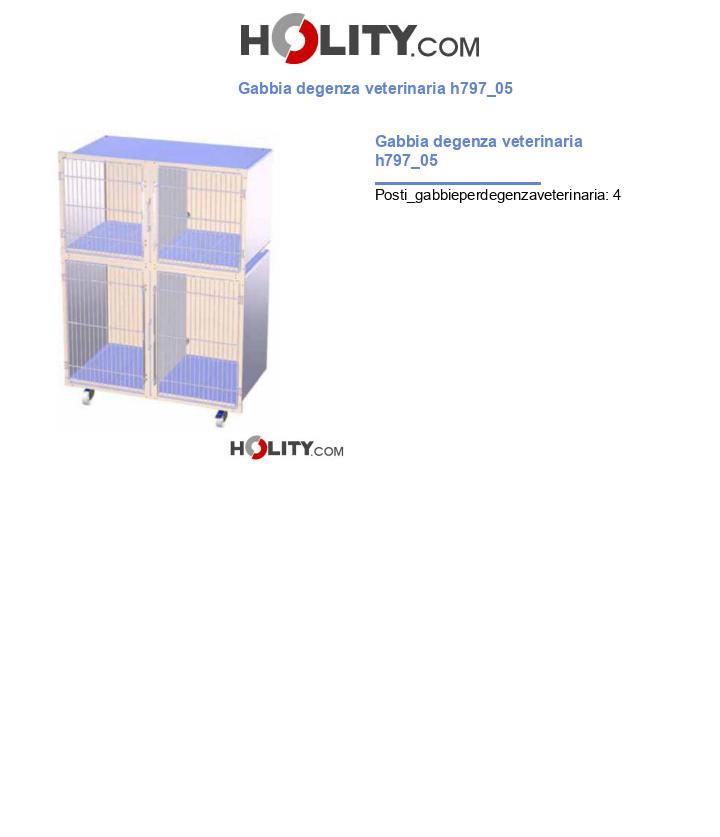 Gabbia degenza veterinaria h797_05